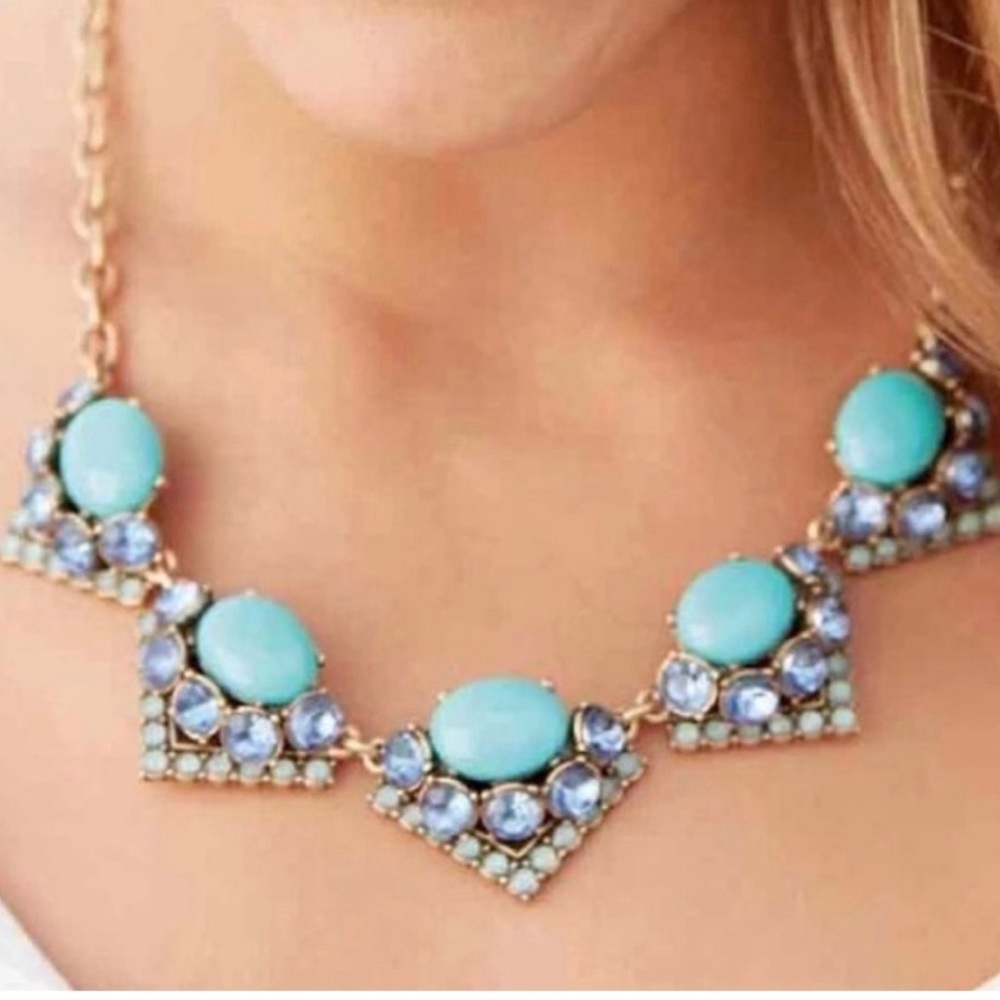 Stella and Dot Retired Rory Statement Necklace -Turquoise 🩵